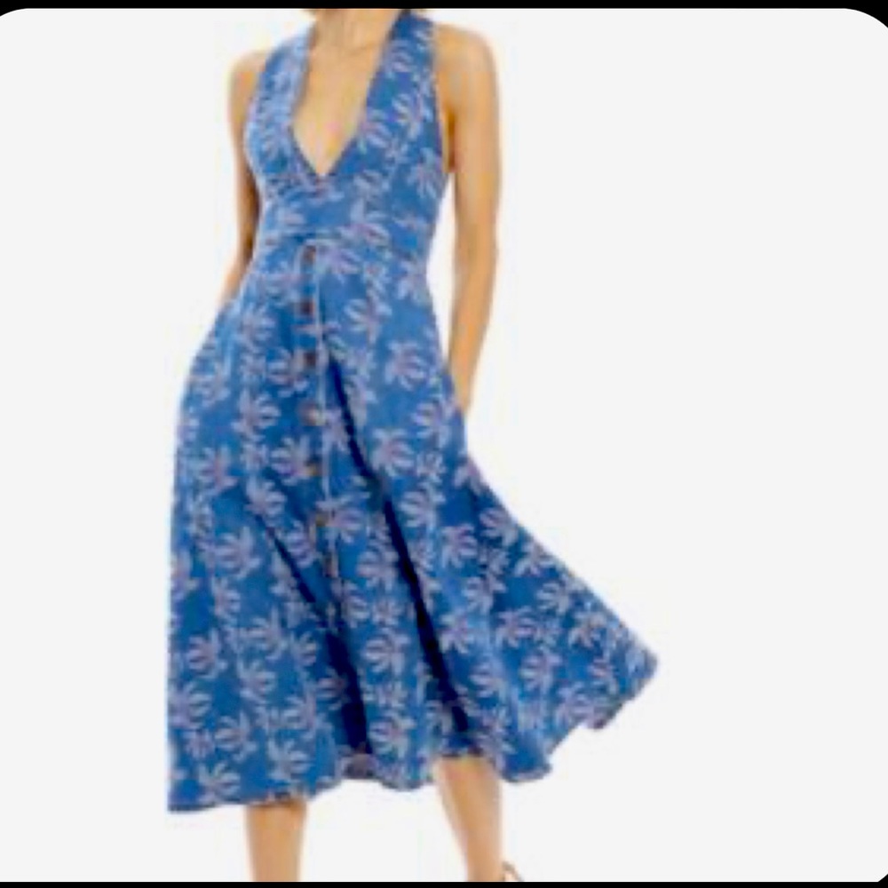 NWT Whirl Denim Dress Kate Hudson Happy X Nature